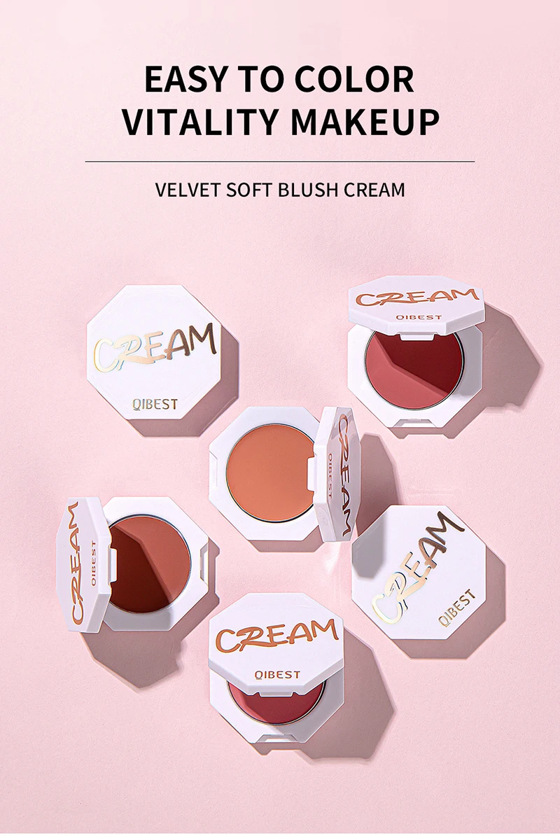 Description Picture 3 of item6 Colors Face Blusher Peach Cream Waterproof Makeup Blush Palette Cheek Contour Blusher Cream Korean Makeup Rouge Tint Blush