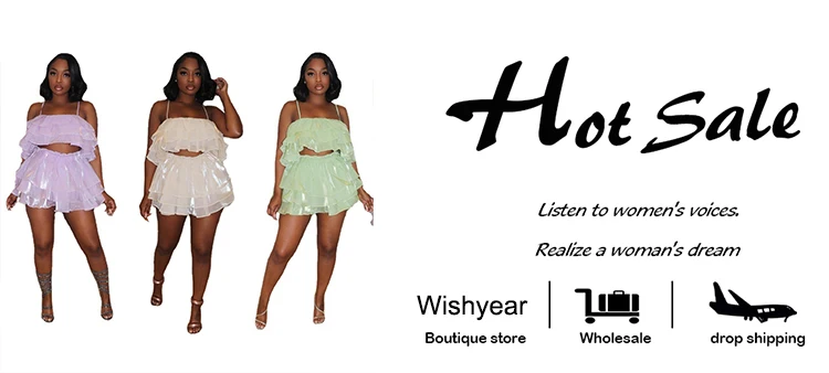 Description Picture 2 of itemWishyear Tulle Layered Crop Top Shorts Skirts Party Festival Ruffle Two Piece Summer Outfits for Women New In Matching Sets 2023