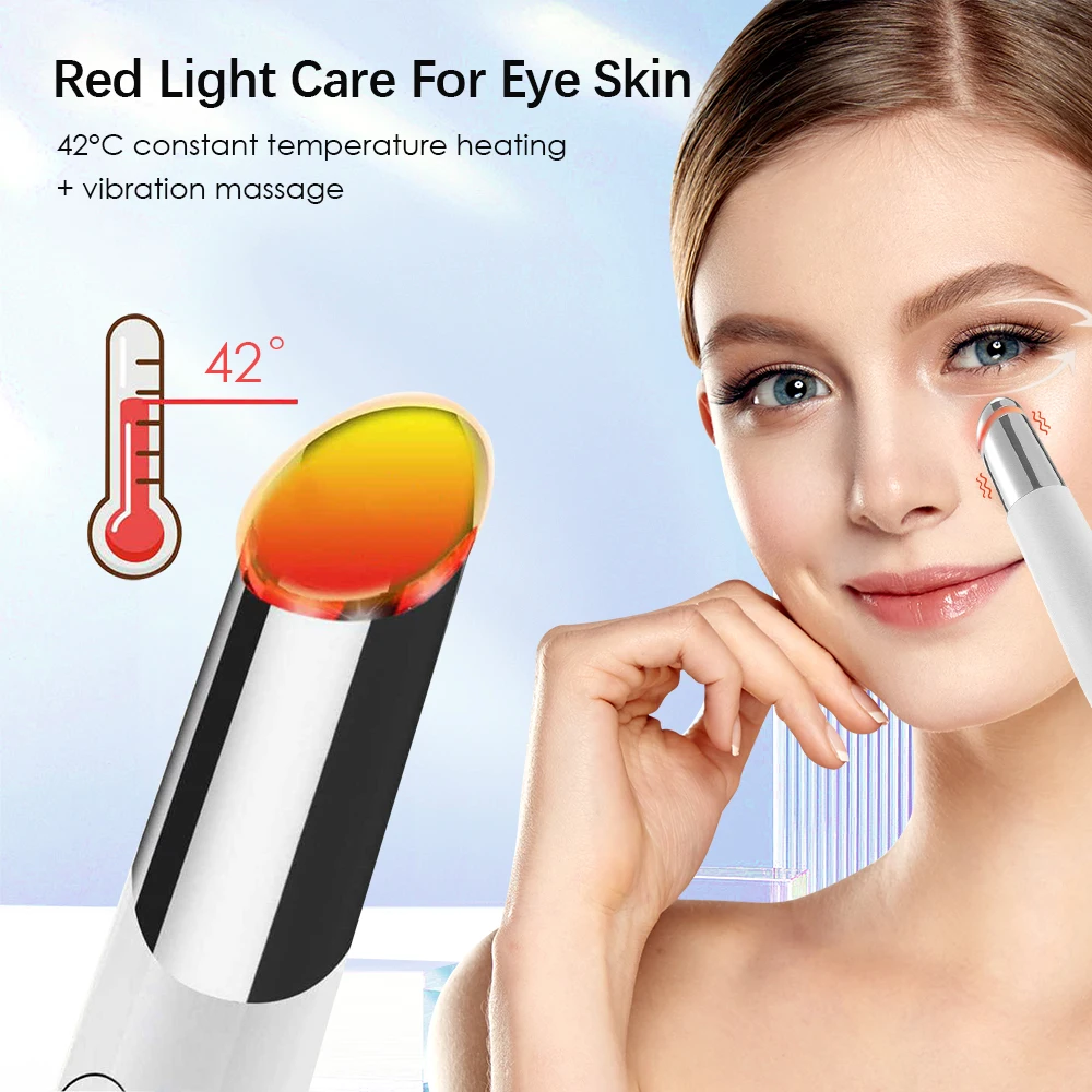 Description Picture 3 of itemIPL Vibration Eye Massager Anti Dark Circle Blue Light Disinfection Dredge Lymph Glands Anti Wrinkle Pen Hot Compress Beauty