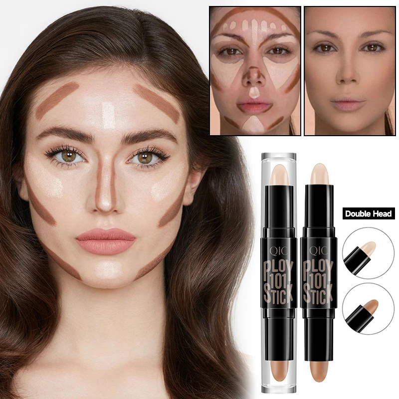 Description Picture 2 of itemContour Stick Double Head Contour Pen Waterproof Matte Finish Highlighters Shadow Dark Circles Contouring Pencil Face Cosmetics