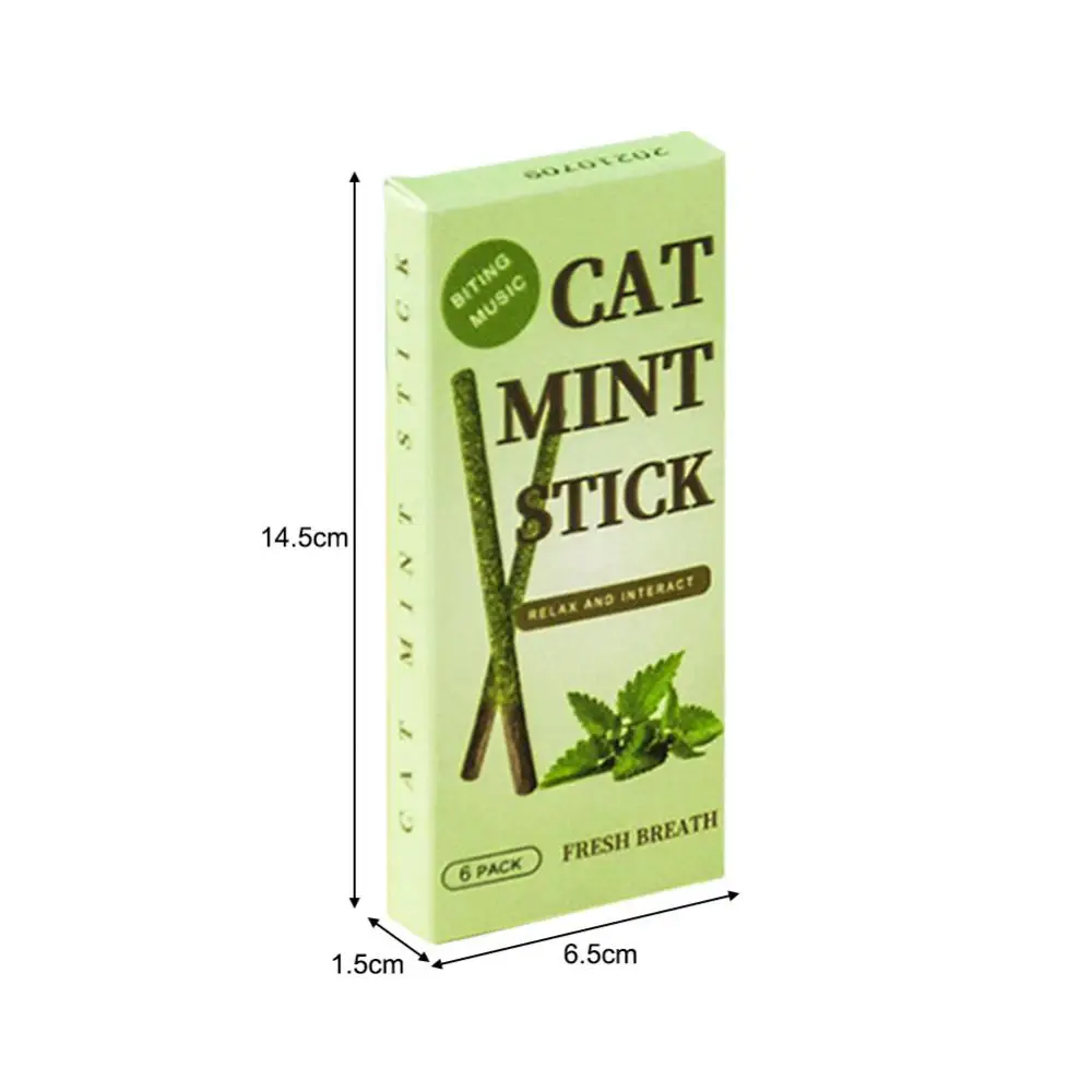 6 Sticks/box Cat Chews Products All Natural Catnip Sticks Wood Tengo Molar Sticks Teeth Cleaning Cat Sticks For Cats Of All Ages