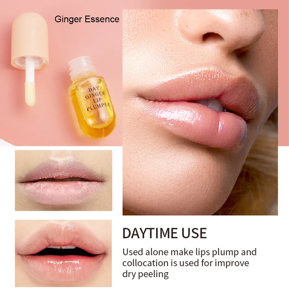 Description Picture 4 of itemDay Night Volume Lip Plumper Oil Clear Lasting Nourishing Repairing Reduce Lip Fine Line Care Lip Oil Cosmetic 10g