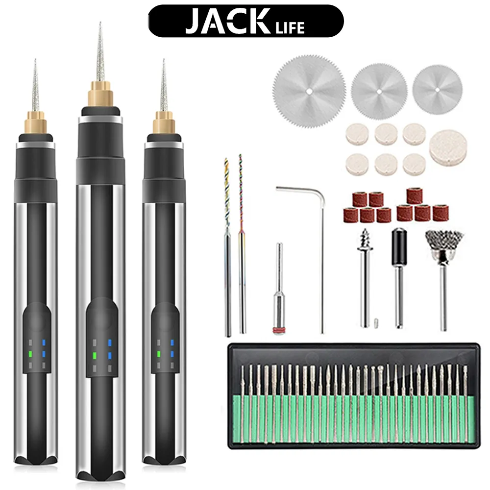 USB Cordless Rotary Tool Kit Woodworking Engraving Pen DIY For Jewelry Metal Glass Mini Wireless Drill