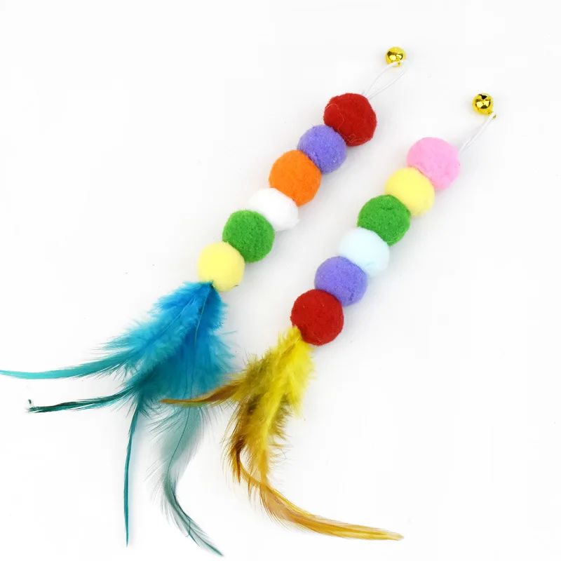 1Pcs Cat Toy Feather Replacement Head Bells Feather Freely Change Combinations Multi-type For Cat Stick Telescopic Rod DIY Tools