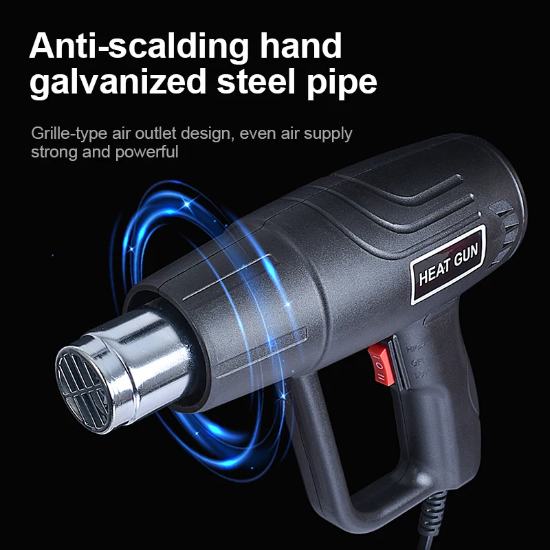 Description Picture 4 of item2000W LCD/NO LCD Electric Hot Air Gun Power Tool Heat Gun Variable Temperature Hair Dryer Soldering Wrap Blower Heater DIY Tool