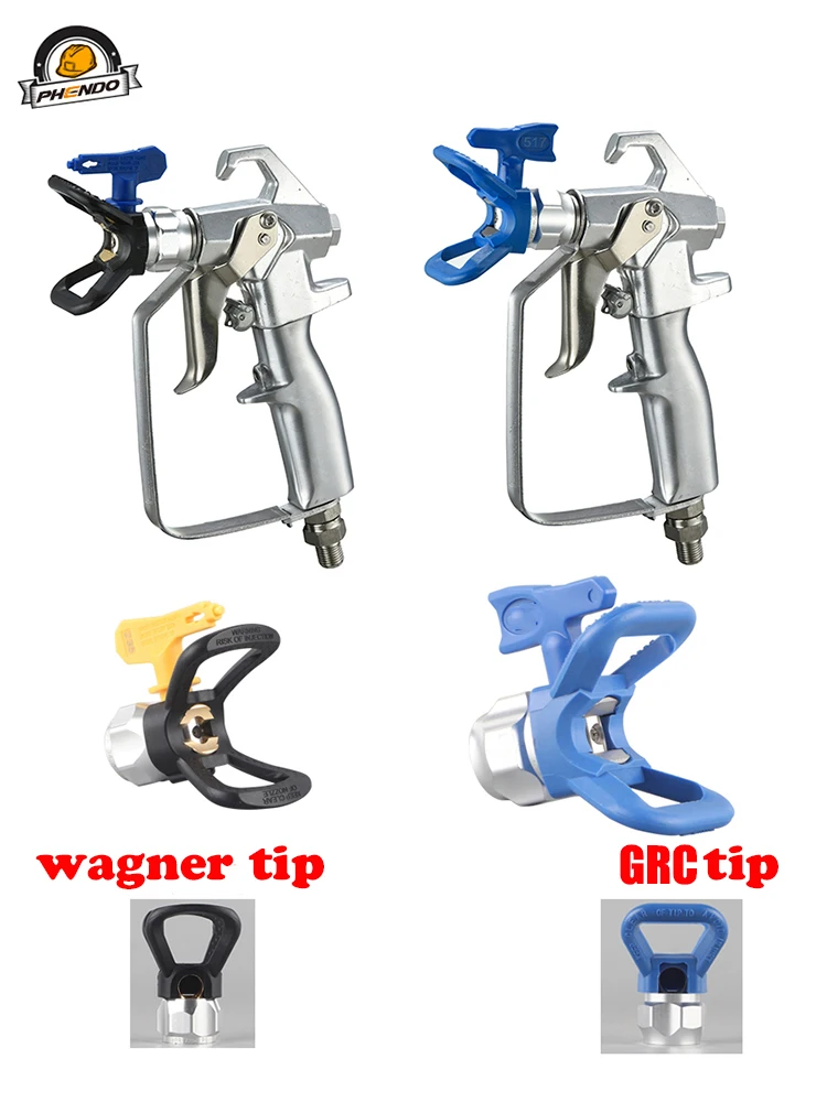 Description Picture 2 of itemPHENDO Airless paint sprayer gun Contractor GRC 2-finger 3600Psi 24.8MP GRC tip 517 tips guard and 287033 gun filters
