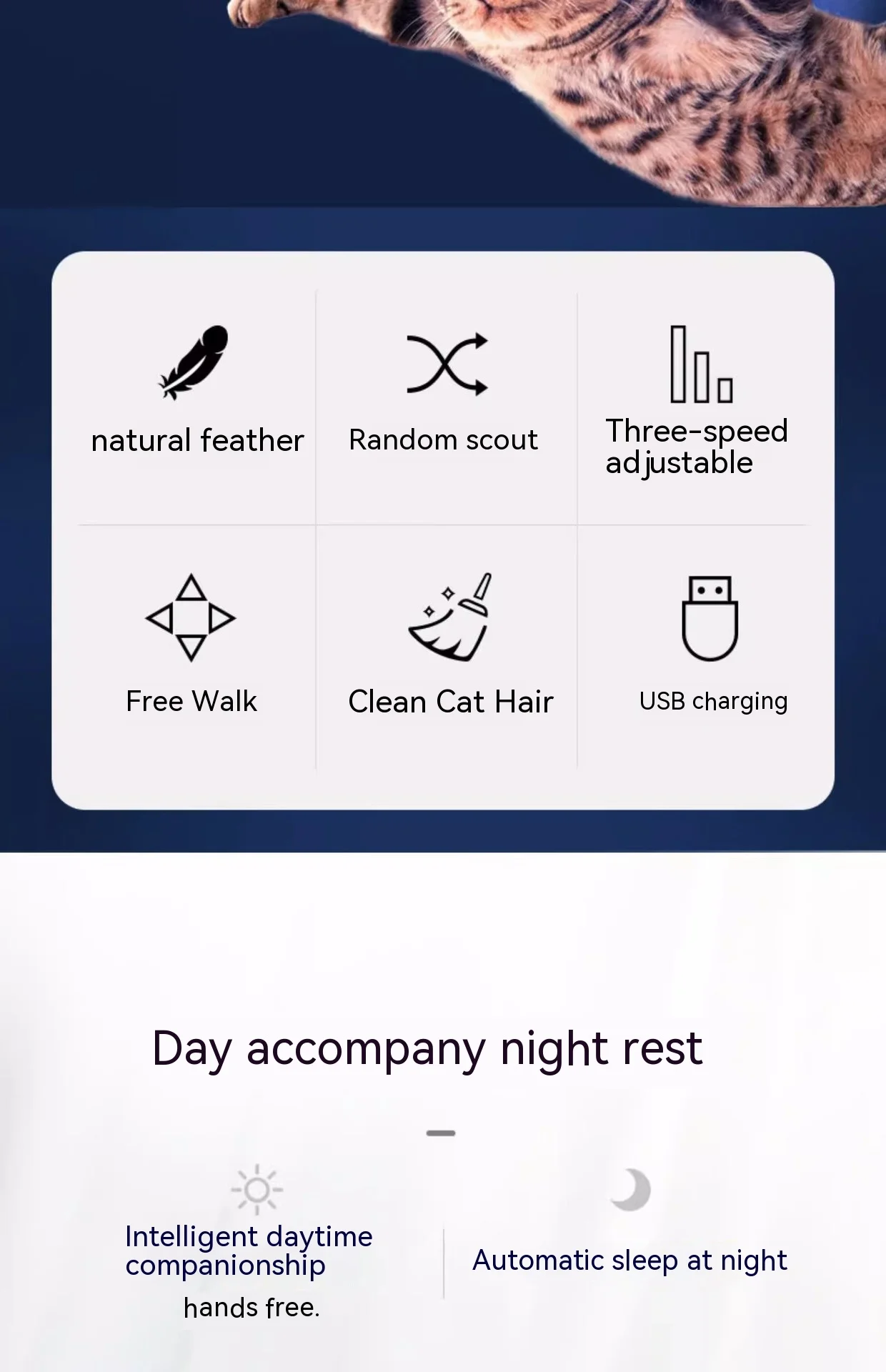 Description Picture 3 of itemPet Ufo Cat-Teasing Stick Cat Gravity Saucer Intelligent Cat-Teasing Artifacts Dog Dog Puppets Cat Toys, Cat-Teasing Disc Toys