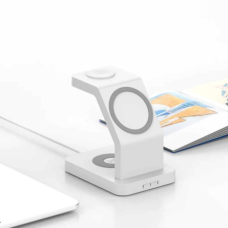 3 in 1 Magnetic Wireless Charger Stand Qi Fast Charging Induction Charger For iPhone 12 13 Pro Max Mini Apple Watch 7 6 AirPods