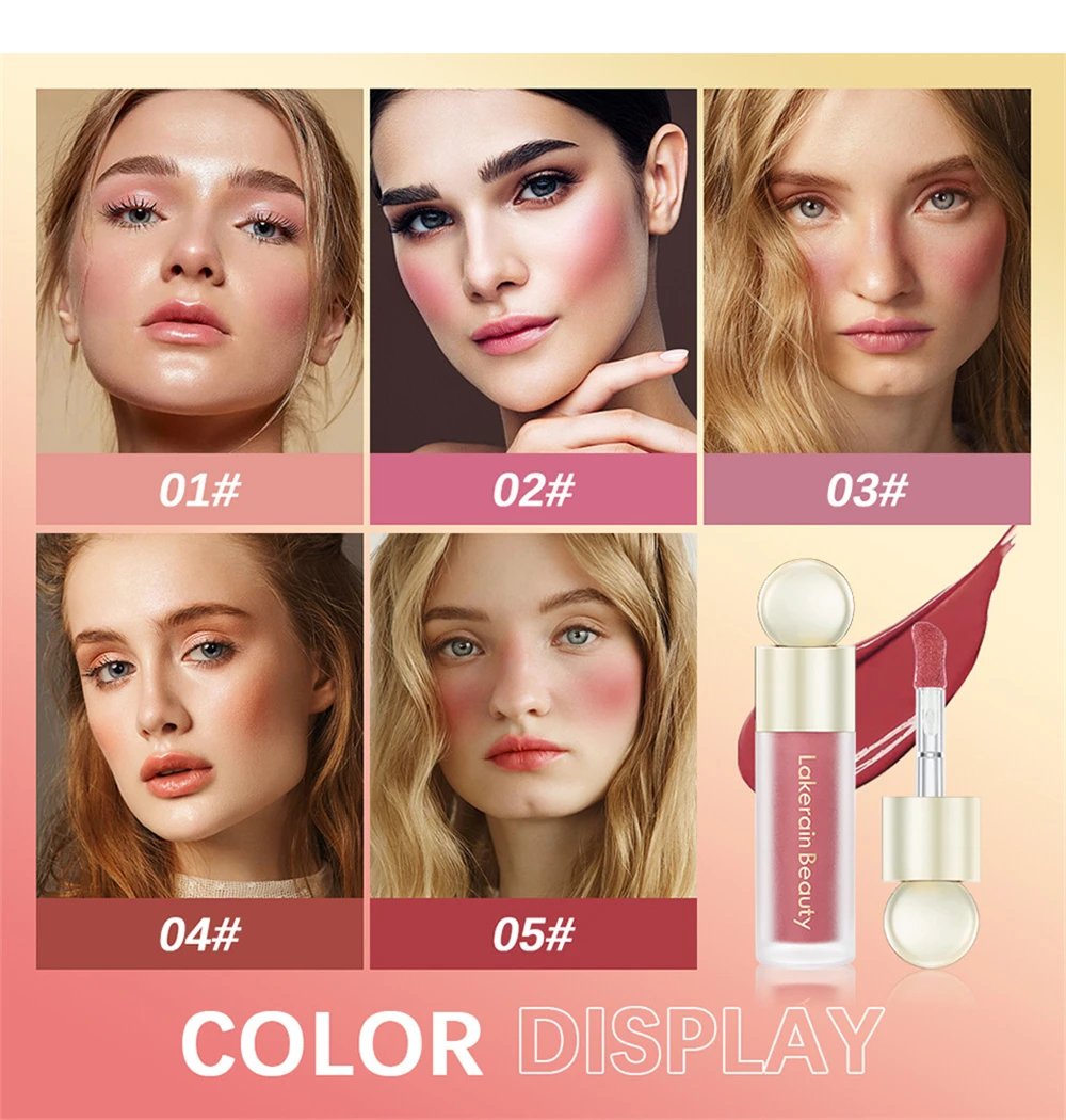 Description Picture 4 of itemMatte Liquid Powder Blusher Mousse Peach Cream Outline Shadow Colored Cheek Rough Blush Waterproof Face Makeup Cosmetics