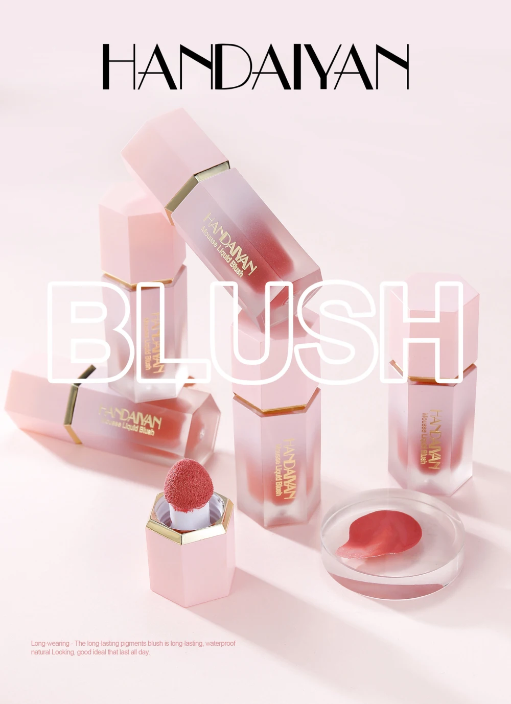 Description Picture 2 of item6 Colors Liquid Face Blush Natural Smooth Cheek Rouge Peach Tint Blusher Long Lasting Waterproof Creamy Face Makeup Cosmetic