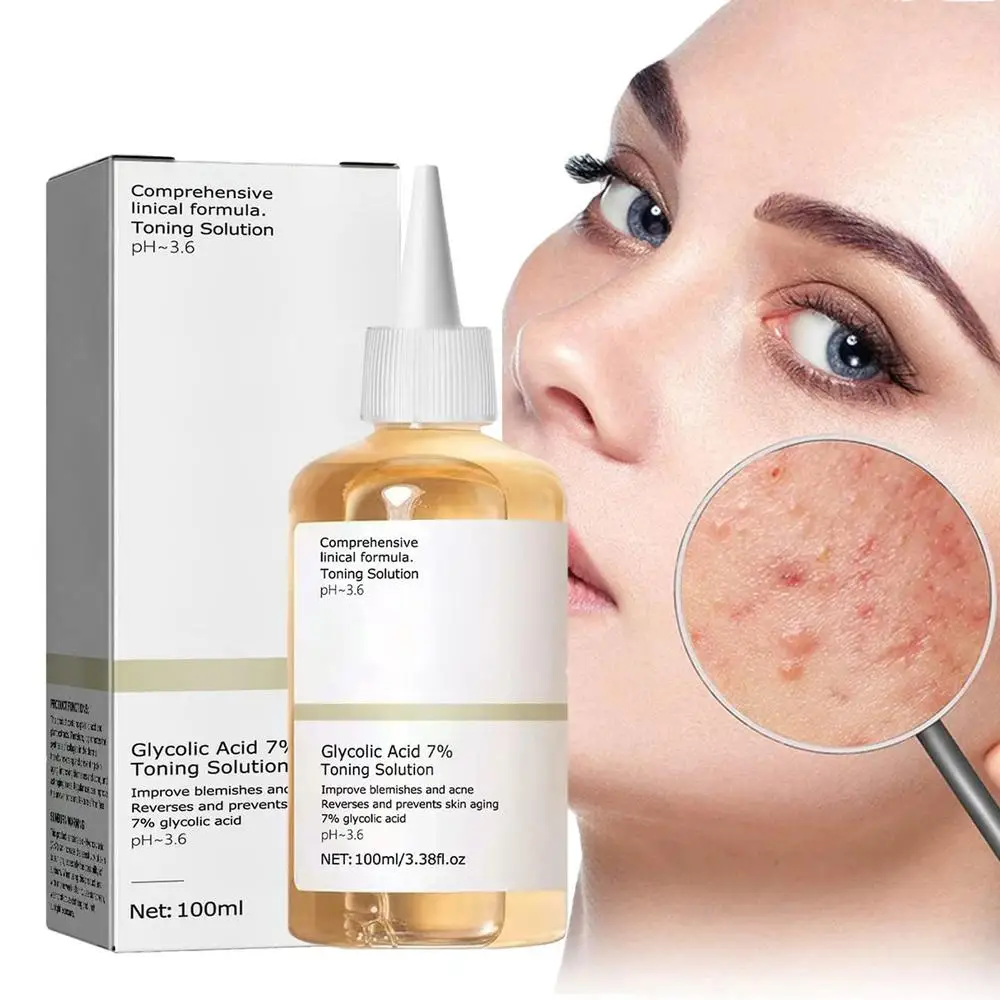 Description Picture 2 of item100ml Repairing Facial Oil Nourishing Gentle Glycolic Acid Toner Face Essence The Glycolic Acid 7% Toning Solution