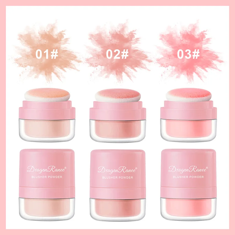 Makeup Blusher Patting Powder Peach Rouge Blush Palette Nude Pink Soft Face Brightening Tint Waterproof Blush Contour Cosmetics