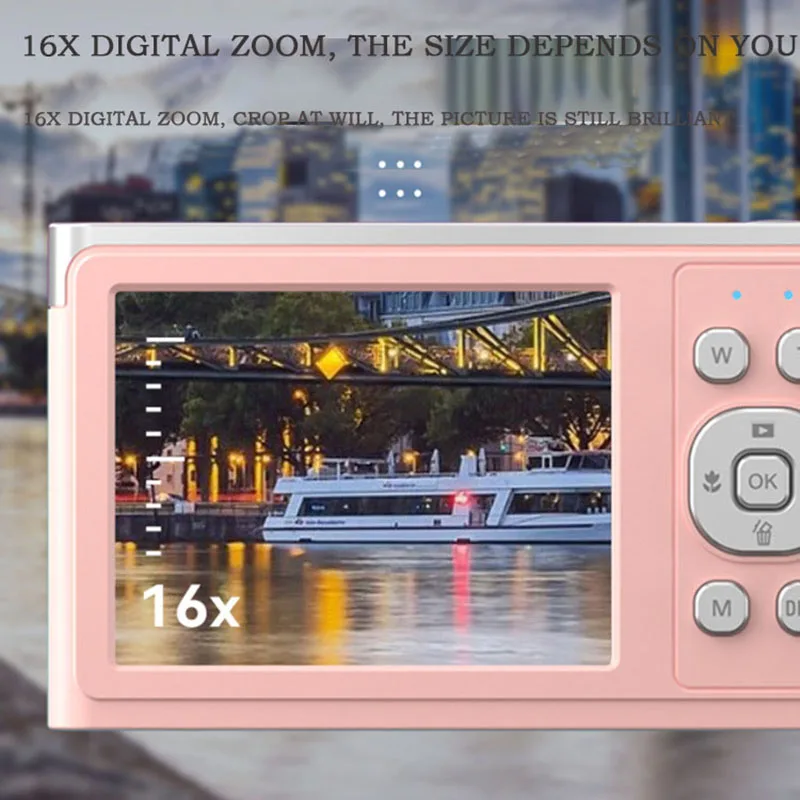 Portable Digital Camera HD Camera Micro SLR Camera 4K Video 50MP CCD Retro VLOG 2.88In IPS Screen Auto Focus Selfie Camera