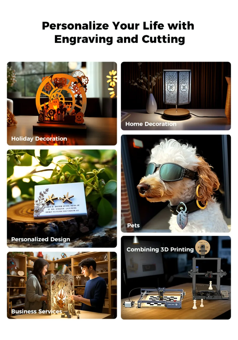 Description Picture 3 of itemCreality Official Falcon Pro 10W Laser Engraver CNC Machine DIY Laser Cutter Engraver Machine for Metal Wood Acrylic Leather