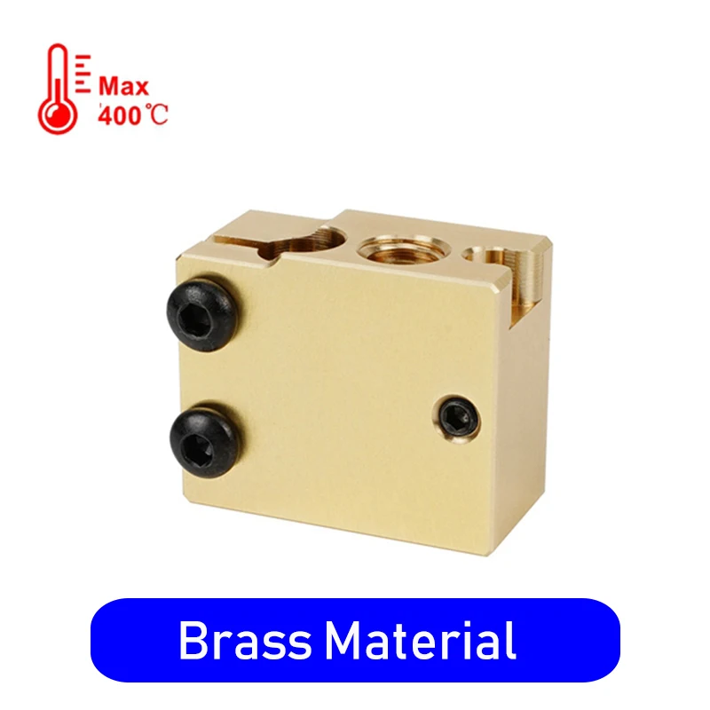 Description Picture 5 of itemHigh Quality V6 Volcano Aluminum or Plated Copper Brass Heat Block for PT100 HT-100K Hotend 3D Printer Extruder Heated Block