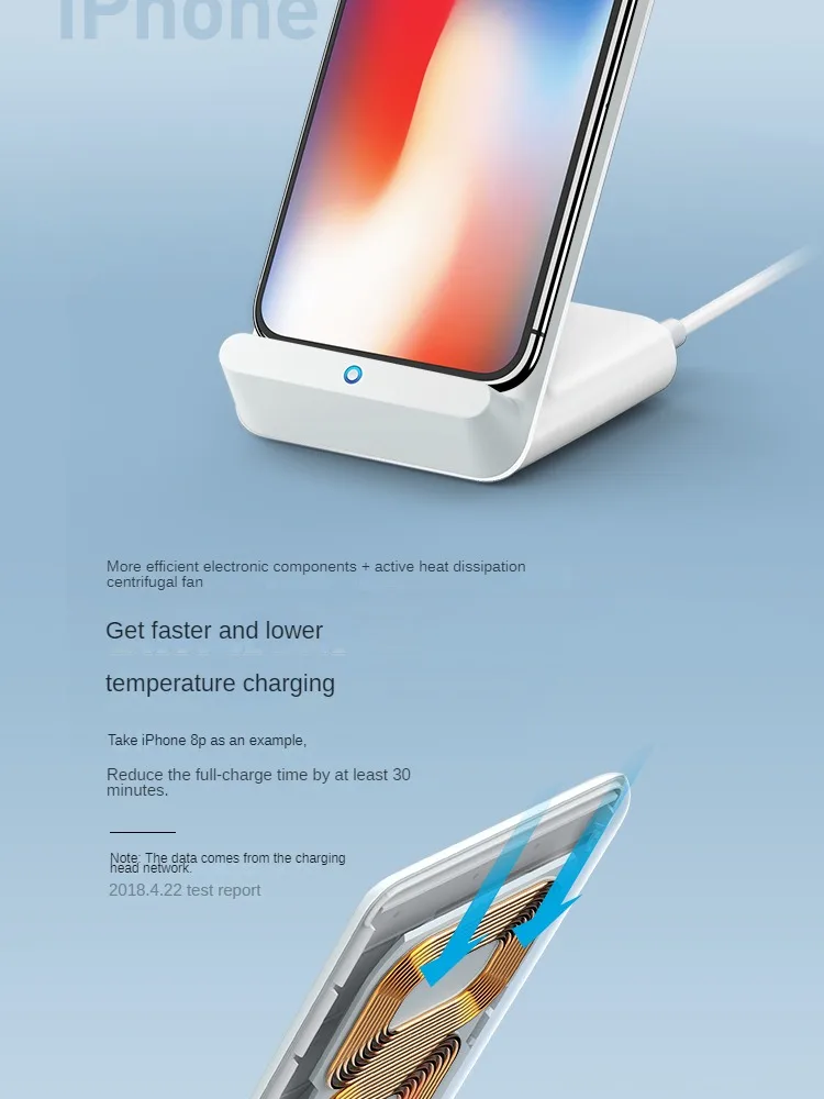 Anker Wireless Charger  PowerWave 7.5 Stand 10W Max Qi-Certified Fast Charging iPhone Samsung With USB Cable and charger