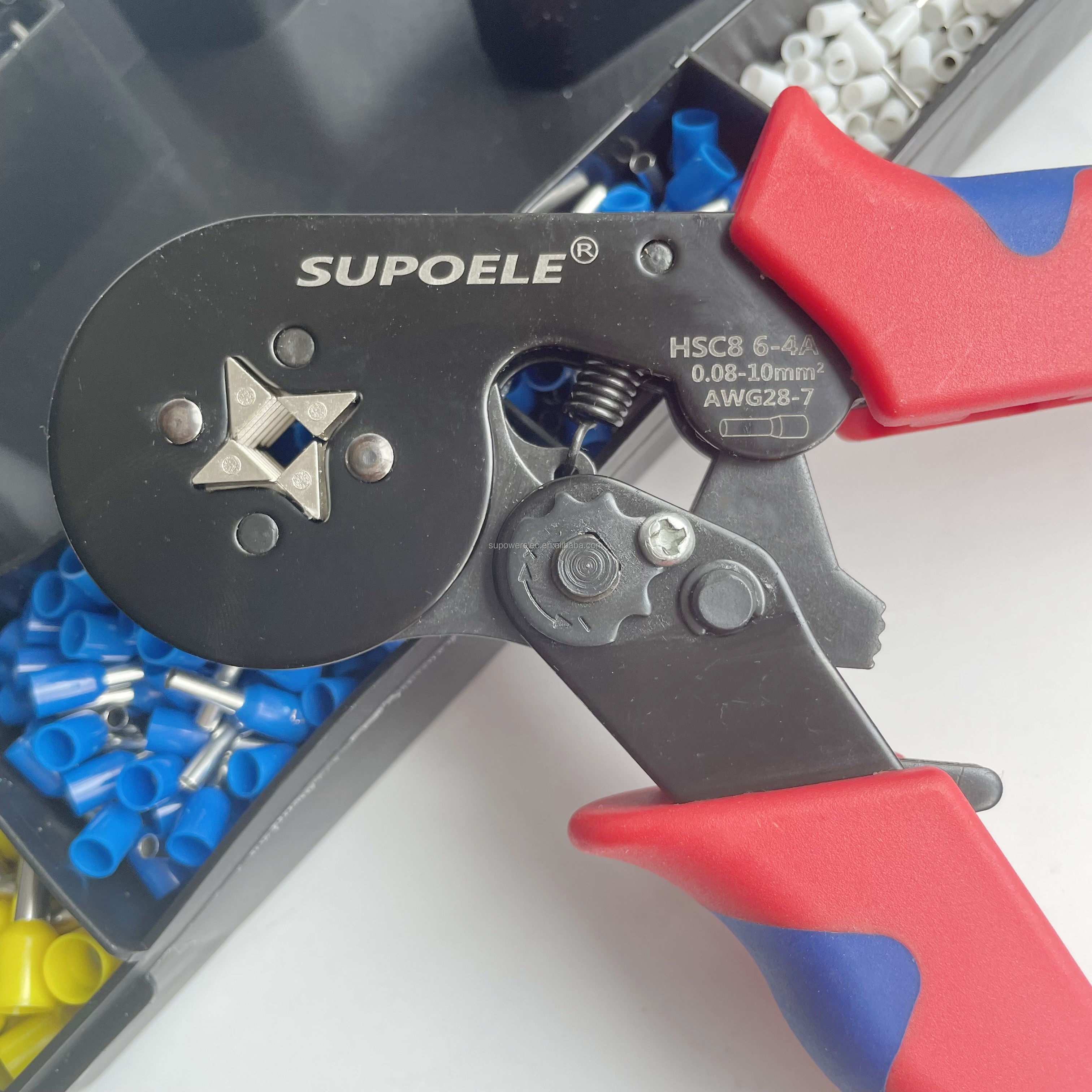 Description Picture 6 of itemNew Design HSC8 6-4A Wire Hand Crimping Tool Crimper Pliers Kit With 1200 PCS Insulated Terminal Blocks Wire Ferrules Box