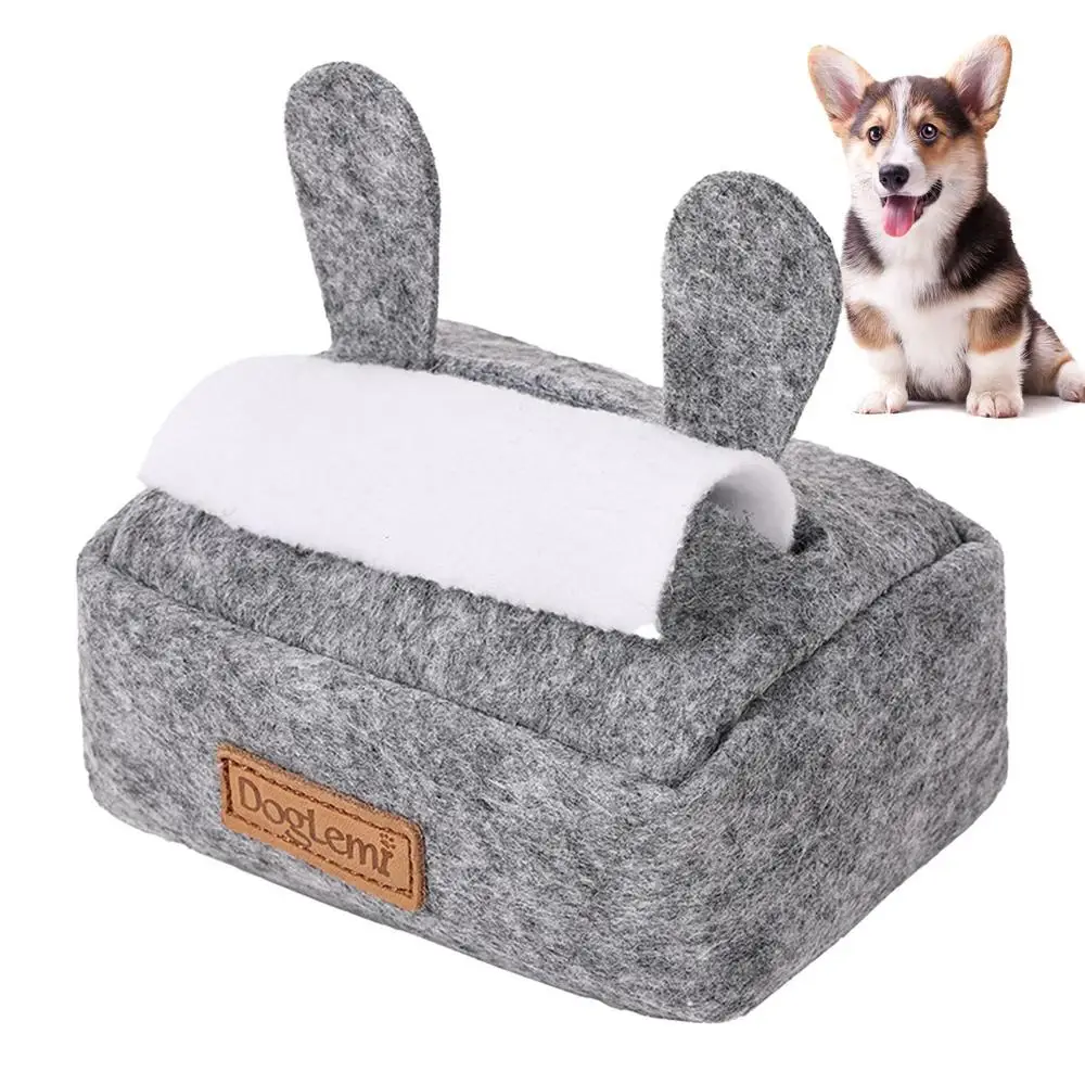 Description Picture 2 of itemDog Sniffing Toys Hide And Seek Tissue Box Snuffle Dog Toy Interactive Treat Dog Feeder Pet Toys Nosework Training Toy For Cats