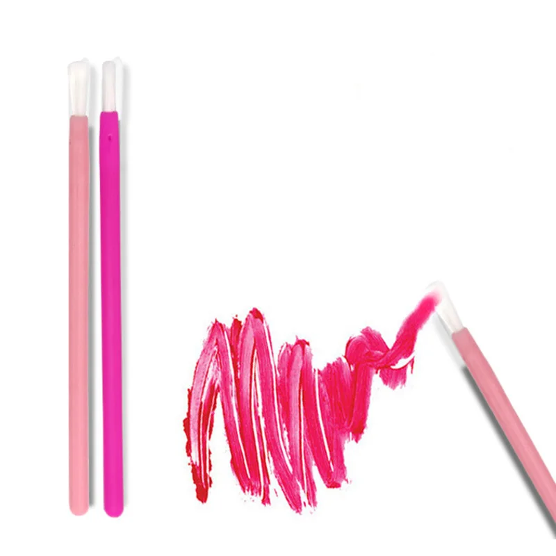 Description Picture 4 of item50 pcs Disposable nylon Lip Brush Lipstick Lip Glossy Wands Clean Applicator lip Eyeshadow Gloss Brushes Cosmetic Makeup Tools
