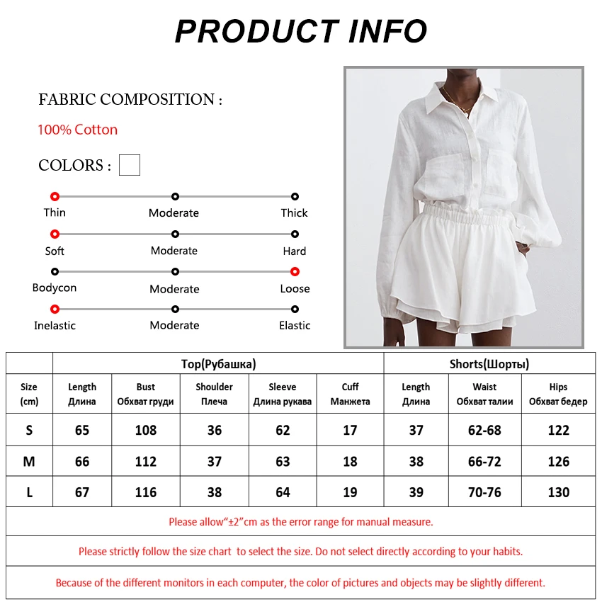 Description Picture 3 of itemMnealways18 Cotton Linen Women Summer Shorts Suits Holiday Lantern Sleeve Shirts And Hot Pants 2 Pieces Sets Women Chic Outfits