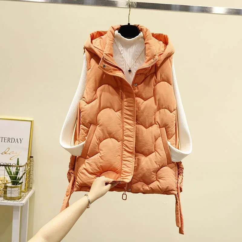 Description Picture 3 of itemWomens Puffy Vest - Down Vest Jacket for Women Women's Slim Sleeveless Quilted Removable Hooded Winter Puffer Vest Coat