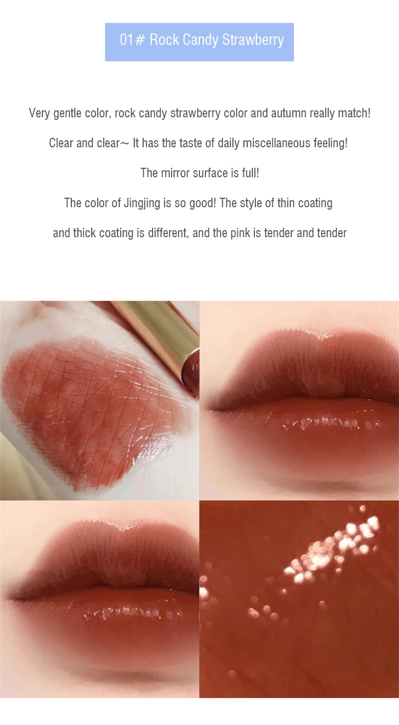 Description Picture 5 of itemLip Balm Color Changing Moisturizing Gold Foil Lip Gloss Natural Lasting Carrot Lip Stick Glaze Lip Primer Makeup Lip Care Oil