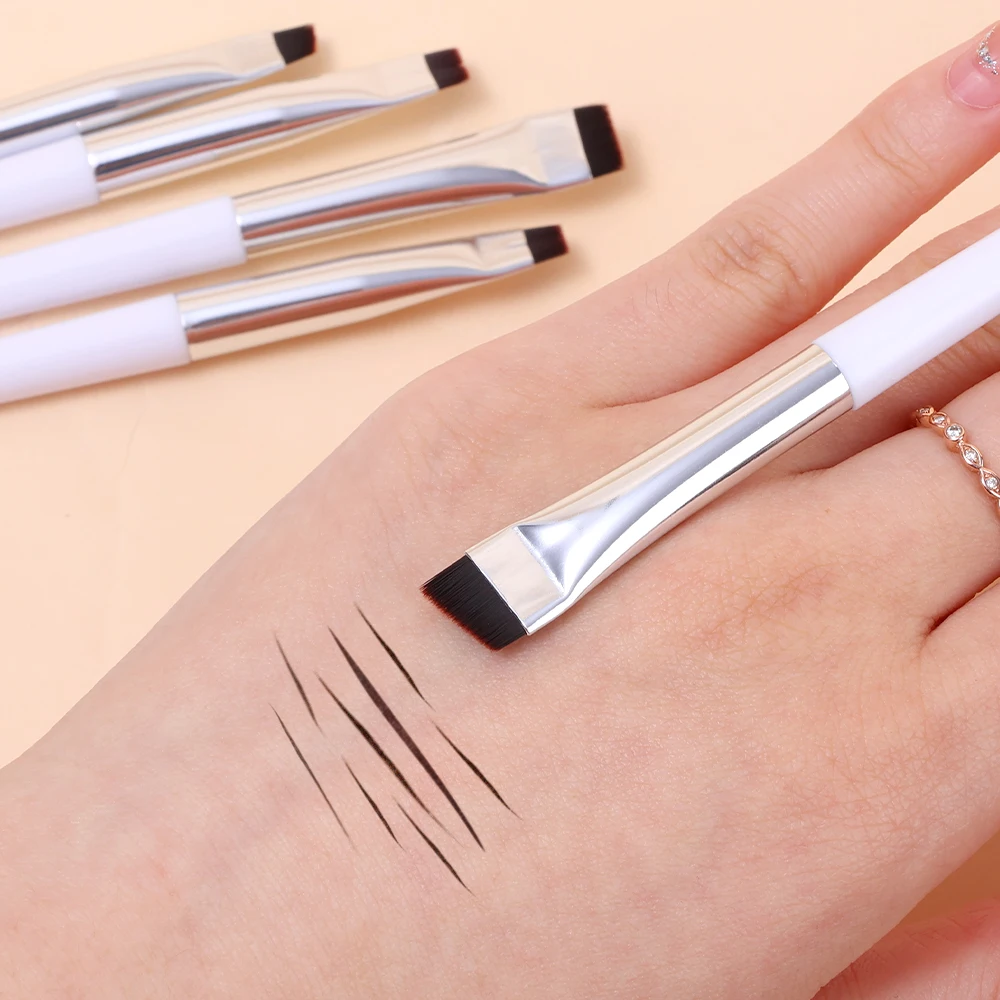 Description Picture 3 of itemUltra-Thin Blade Eyebrow Eyeliner Brush Bevel Brow Contour Makeup Brushes Eyelids Lying Silkworm Brush Professional Makeup Tools