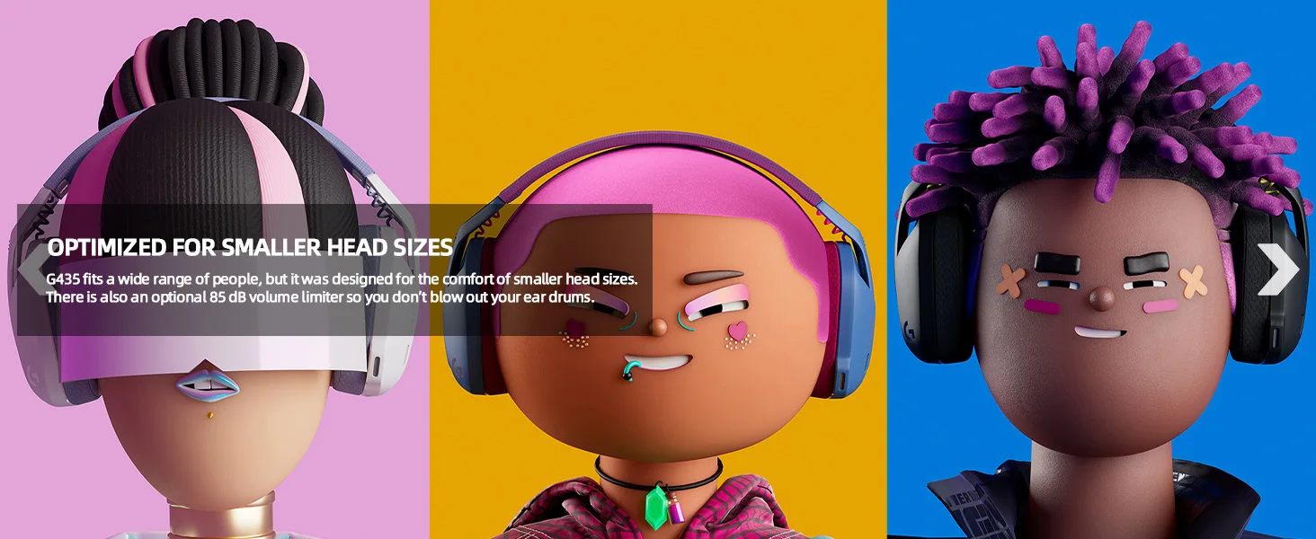 Description Picture 5 of itemOriginal Logitech G435 Bluetooth Wireless Gaming Headset 7.1 Surround Sound Built-in Microphone Compatible for PC Laptop