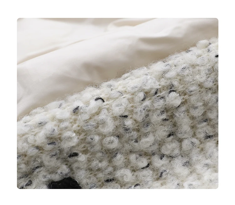 Description Picture 3 of itemCHIC VEN Women's Woolen Coat Heavy Industry Down Jacket Vintage V-Neck Woman Down Coat Female Tops Autumn Winter 2022