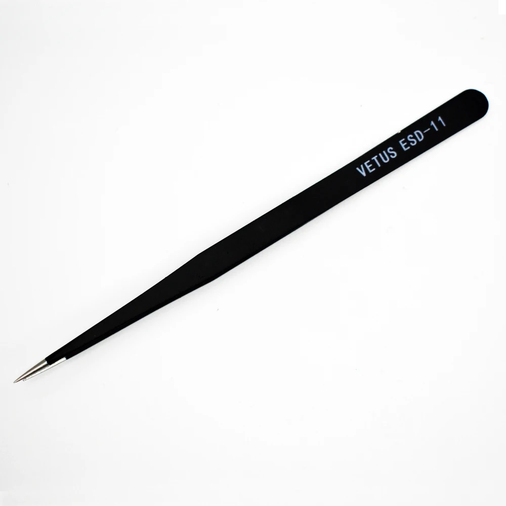 Description Picture 5 of item1Pc VETUS ESD-11 Tweezers Safe Anti-static BGA Precision Electrostatic Tweezers Free Shipping