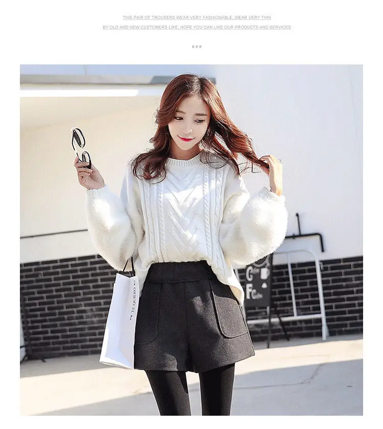 Description Picture 2 of itemHigh Quality Women's Full Length Hot Legging 2023 New Fake 2 Pieces with Pockets Winter Thick Warm Legging Shorts Pant T79