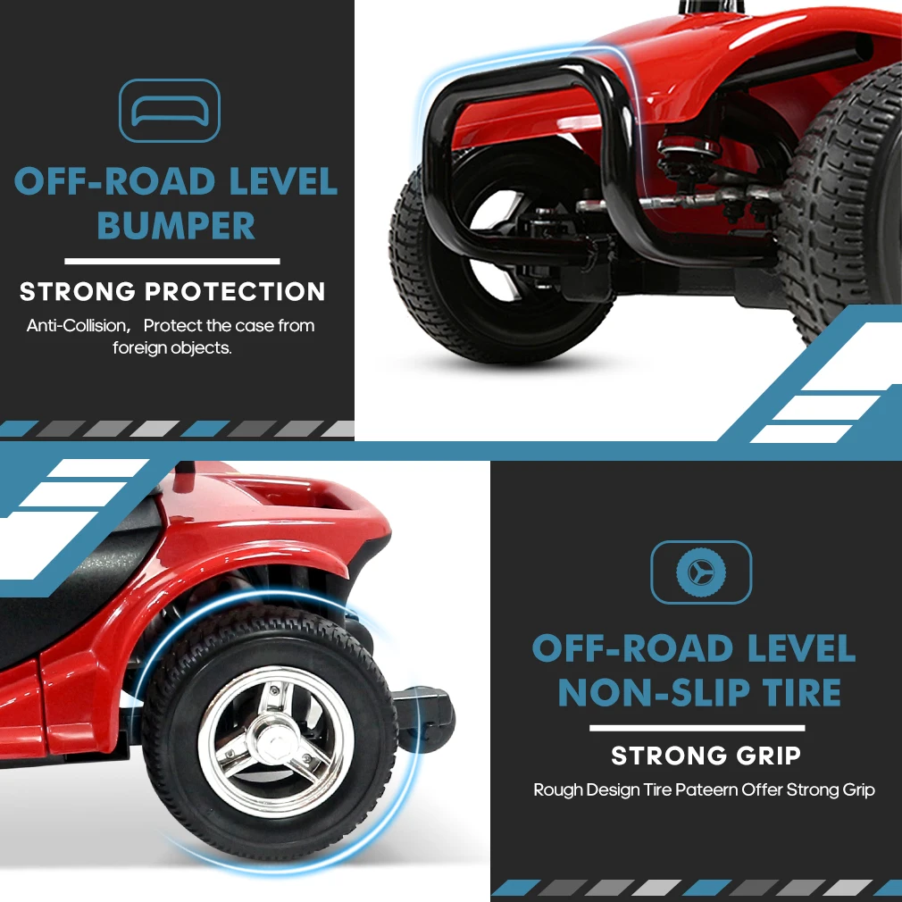 Description Picture 5 of item4 Wheel Folding Mobility Scooters for Seniors Adults Electric Powered Wheelchair Device Elderly Compact Scooter Travel Scooters