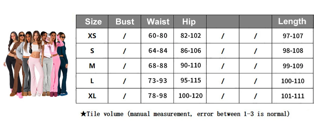 Description Picture 3 of itemWomen Flare Slim Fit Pants High Waist Casual Streetwear Solid Bottom Pant Elastic Fitness Trousers Yoga Leggings Female Clothes