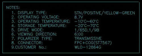 Description Picture 3 of item12864B11 12pin 12864 LCD screen with backlight 128*64 dot matrix display FPC plug-in connection
