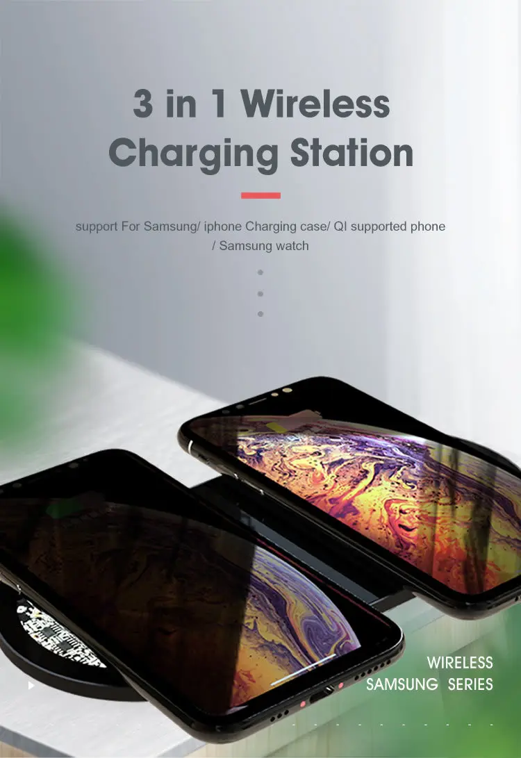 Description Picture 6 of item2 in 1 transparent Fast Wireless Charger 15W For iPhone 12 13 Qi Fast Charging for Samsung Iconic Brand Huawei For samsung watch