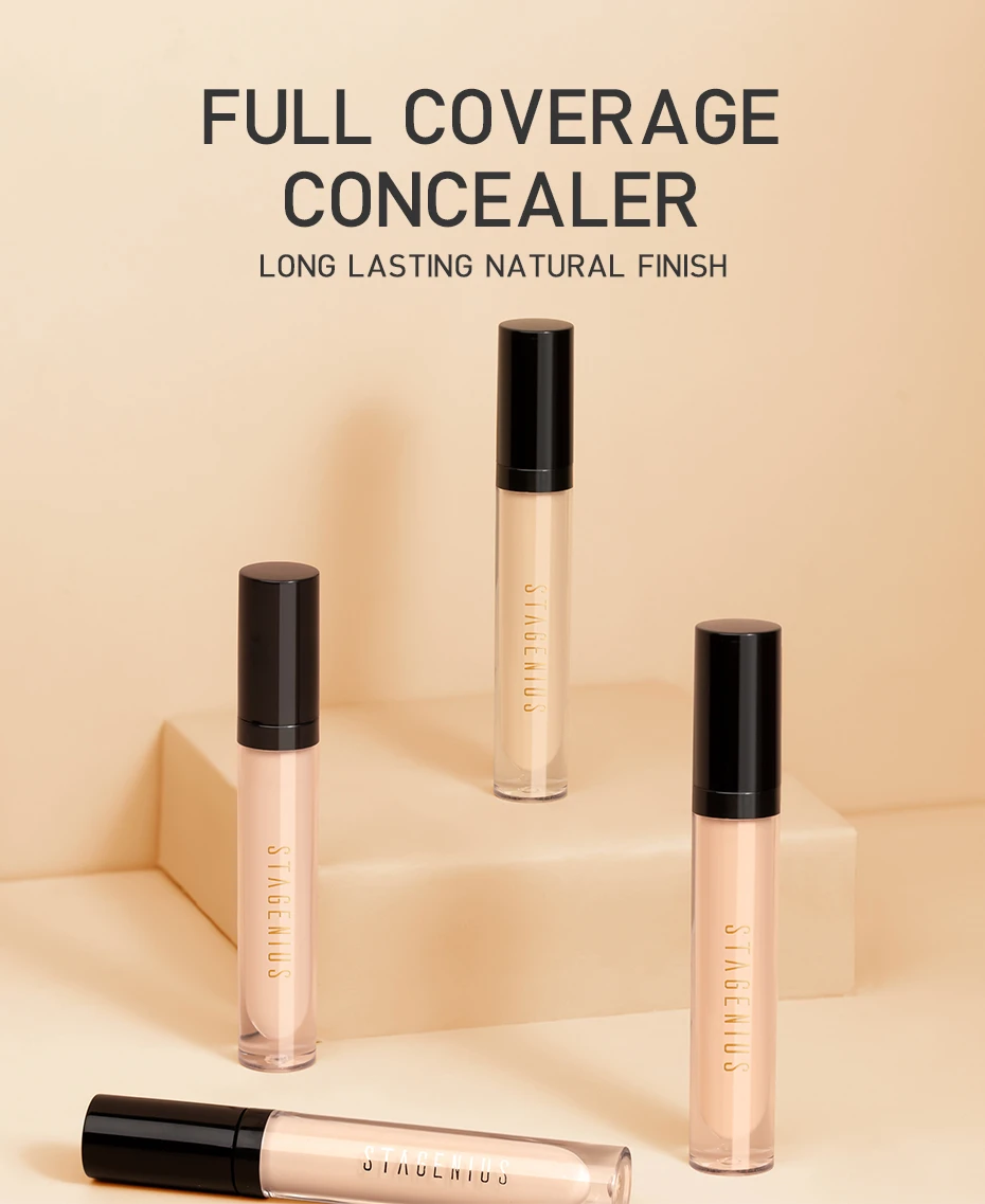 Description Picture 2 of itemSTAGENIUS 6 Colors Liquid Face Concealer Cream Waterproof Full Coverage Long Lasting Scars Acne Cover Smooth Moisturizing Makeup