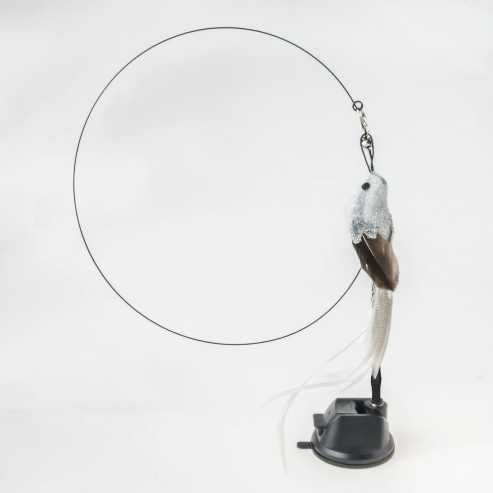 Description Picture 6 of itemInteractive Cat Toy Handfree Cat Stick Playing Kitten Playing Teaser Wand Toy Suction Cup Bird/Feather Cat Wand Pet Supplies