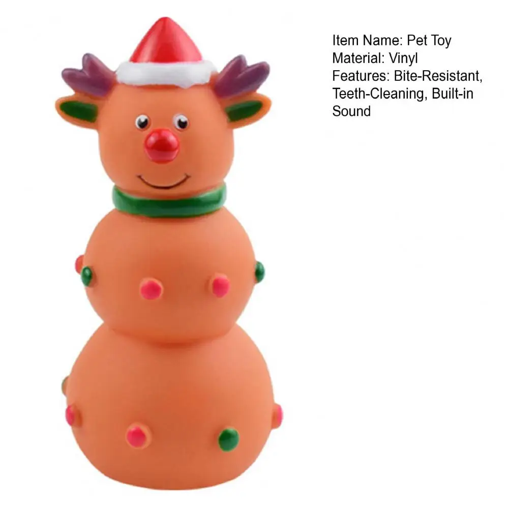 Description Picture 3 of itemPet Toy for Teeth Elastic Pet Toy Christmas Pet Toys Bite-resistant Rubber Toys with Built-in Squeaker for Dogs Teeth-cleaning