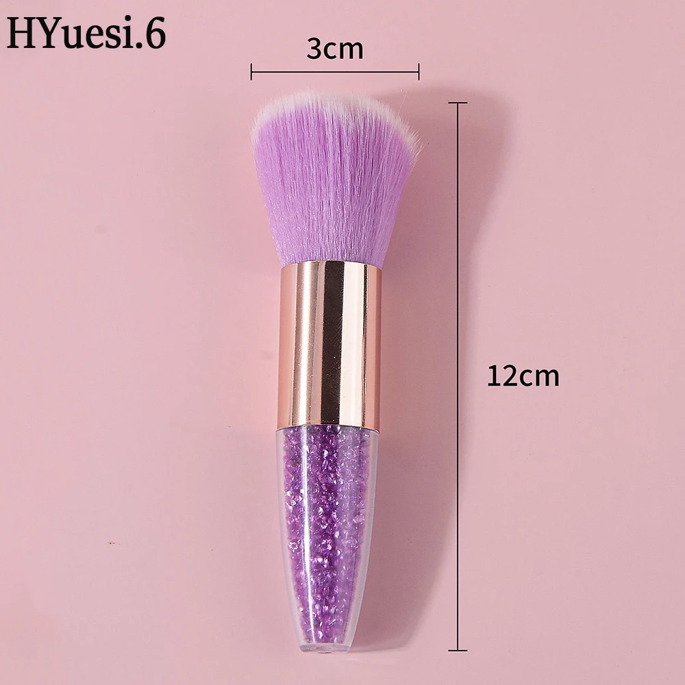 Description Picture 3 of itemProfessional Nail Art Brush Acrylic Remove Dust UV Gel Polish Powder Cleaning Brushes Tool With Acrylic Crystal Handle