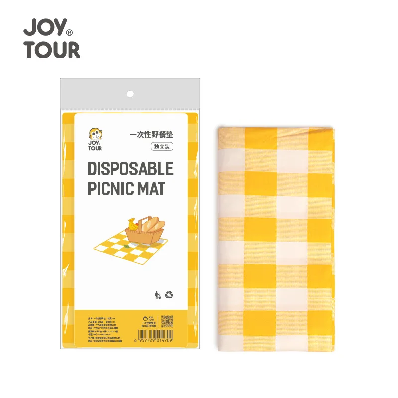Description Picture 2 of itemDisposable yellow and red checkered picnic mat Outdoor barbecue picnic mat table cloth Restaurant restaurant tablecloth
