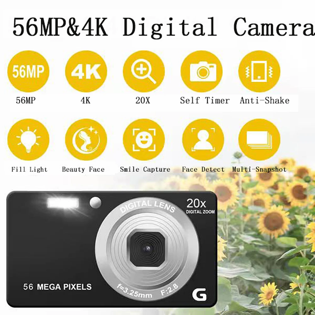 Description Picture 3 of item2.7 Inch Underwater Digital Camera 1080P HD 4K 56MP Waterproof Outdoor Video Recorder Anti-shake LCD 20x Zoom Camera Mini Camera