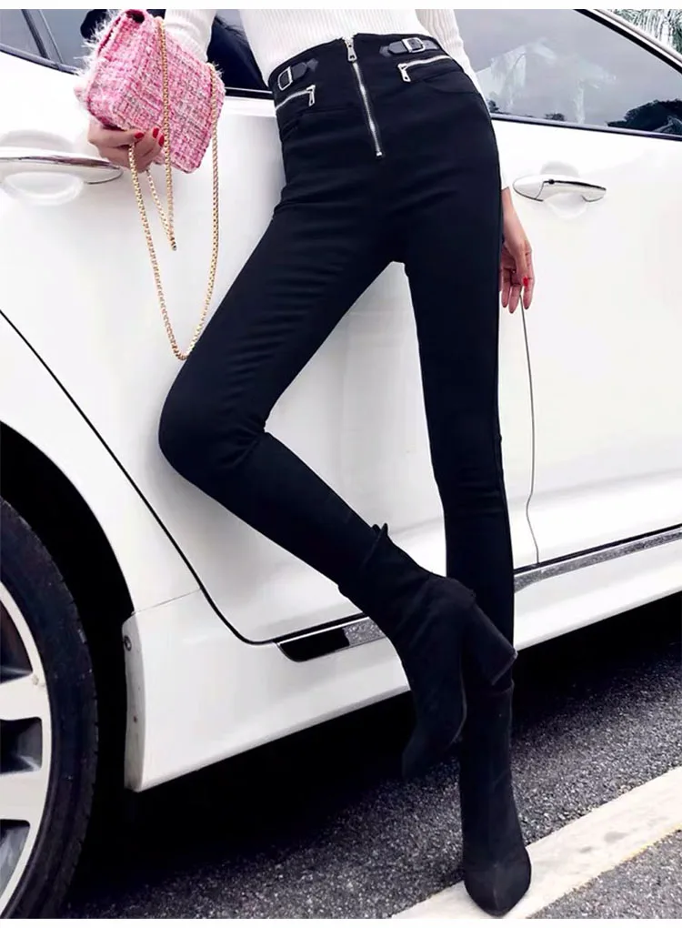 Description Picture 6 of itemEACHIN Women Gothic Zipper Pants Female Fashion High Waist Streetwear Trousers Casual y2k Style Sweatpants Skinny Pants Clothes