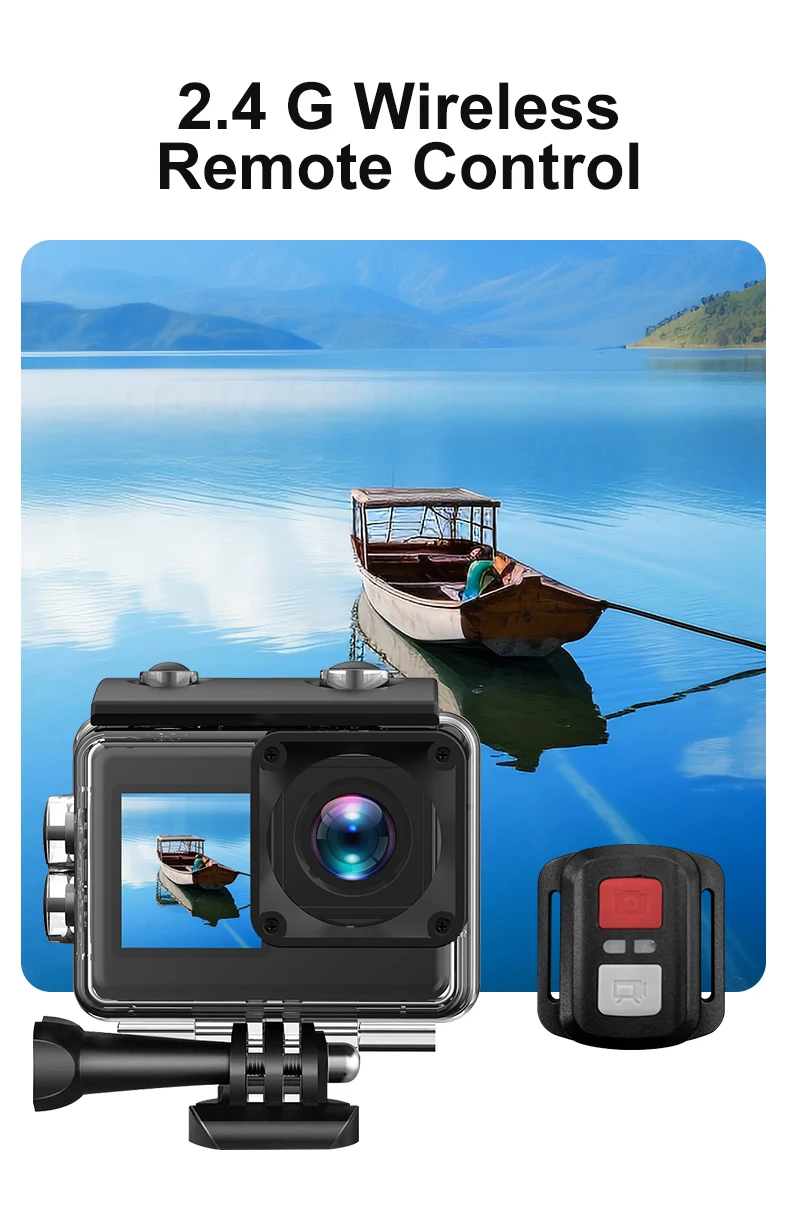Description Picture 6 of itemWIFI Digital Cameras 4K Ultra-Clear VideoHD DV Dual Screen Video Camera Digital Recording Waterproof Anti-Shake Action Camera
