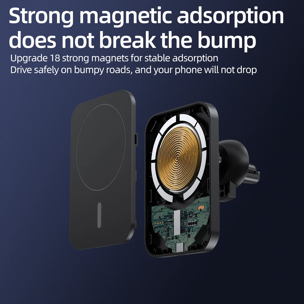 Description Picture 4 of item30W Car Phone Holder Wireless Charger Car Mount Magnetic Car Chargers Wireless For iPhone 11 12 13 14 Pro Max XS Iconic Brand Samsung