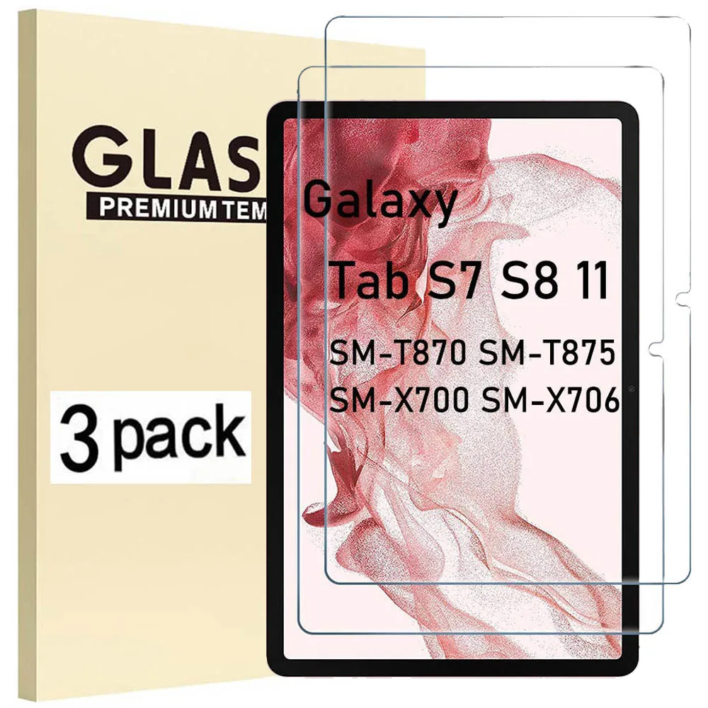 Tempered Glass For Samsung Galaxy Tab S7 S8 11 2020 2022 SM-T870 SM-T875 SM-T876B SM-X700 SM-X706 Tablet Screen Protector Film