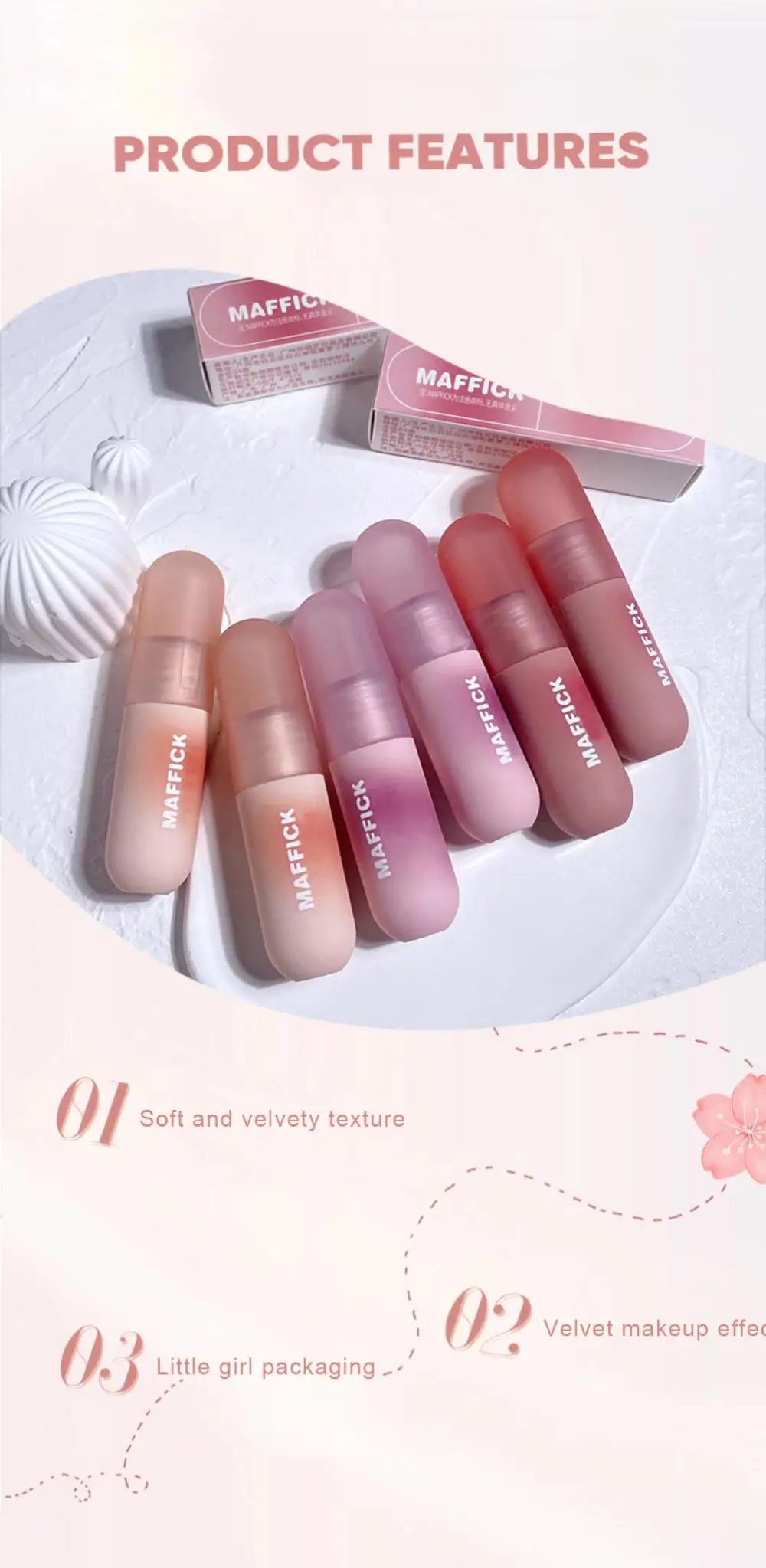 Description Picture 4 of item6 Colors Capsule Lip Mud Lip Glaze Moisturizing Lipstick Velvet Matt Mousse Lip Gloss Lasting Makeup Korean Cosmetics Beauty