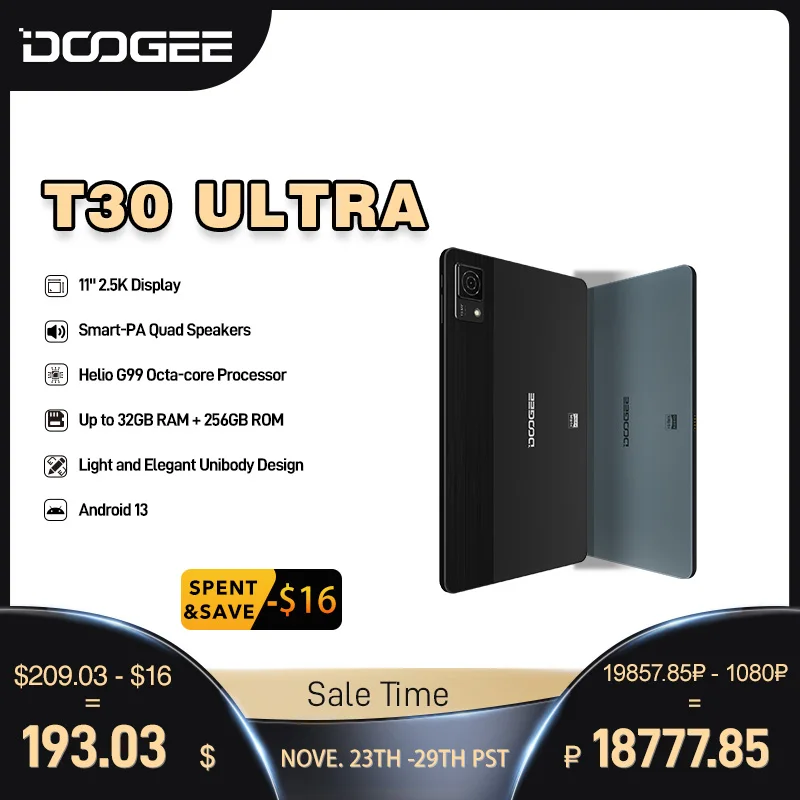 DOOGEE T30 Ultra Tablet PC 12GB+256GB 8580mAh 11