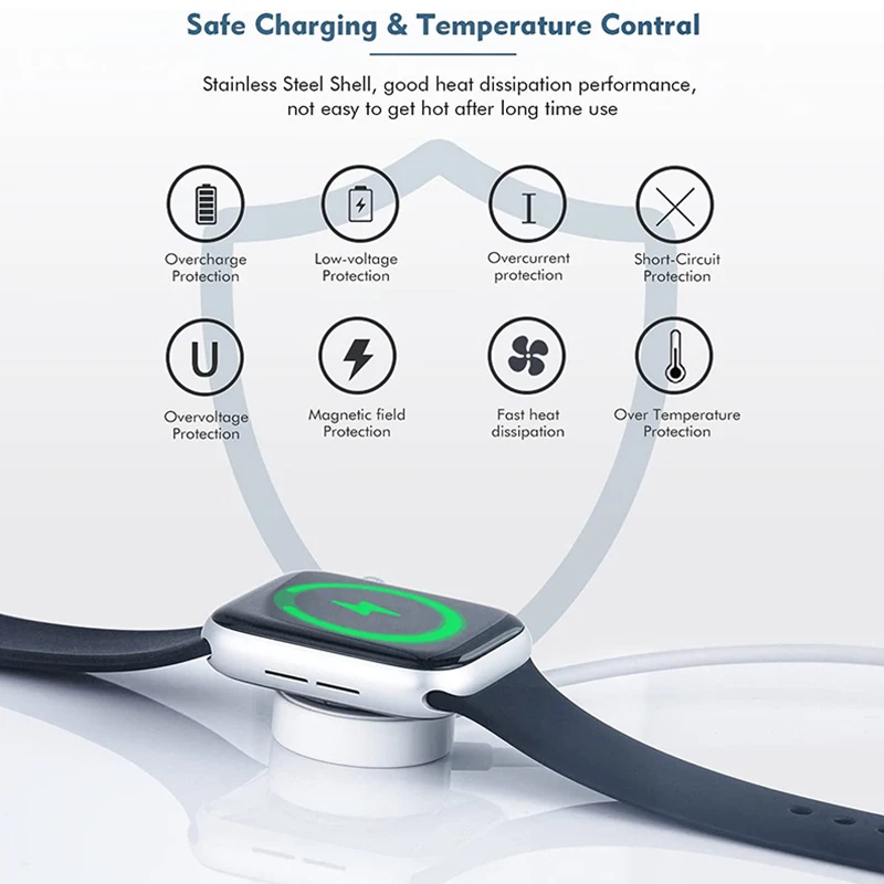 Original For iWatch Fast Charging Series Magnetic Charger For Apple Watch 9 8 7 6 5 SE USB Type C For iWatch Series 8 6 3 5 3 2
