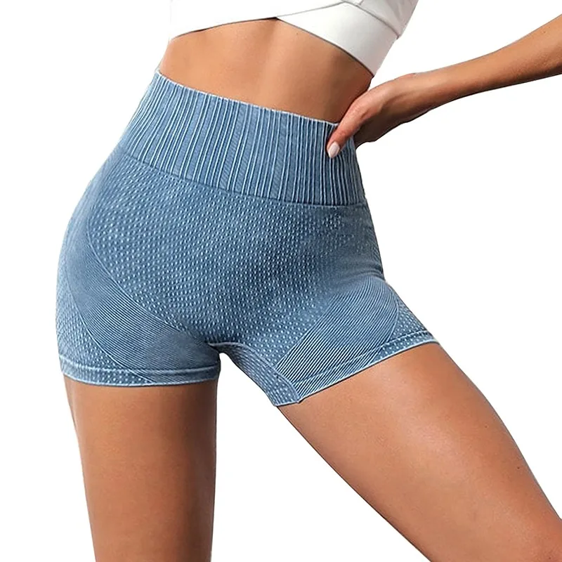 Description Picture 6 of itemTie Dye Yoga Shorts Gym Leggings High Waist Tights Bubble Butt Yoga Pants Women Seamless Legging Marble Printing Workout Clothes