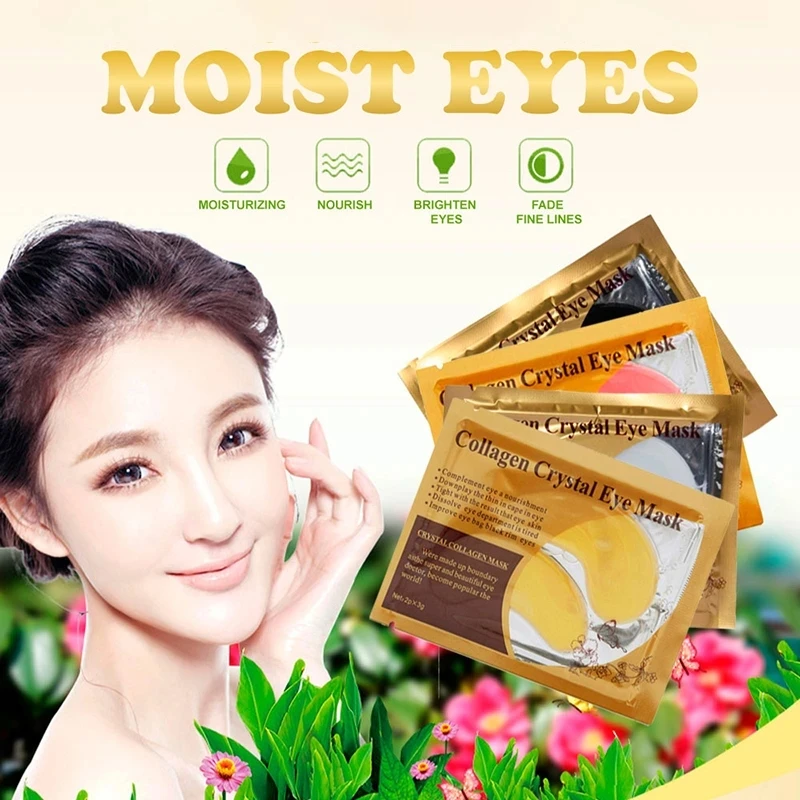 Description Picture 4 of item100Pcs=50Pairs Gold Collagen Crystal Eye Mask Anti Wrinkle Eye Patches Moisturizing Nourishing Anti Aging Eyes Care for Beauty